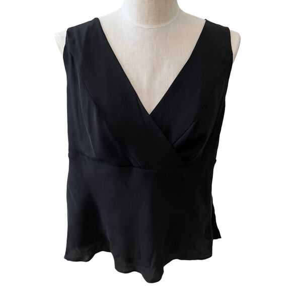 Talbots Black Silk Sleeveless Top 18 - Picture 1 of 5